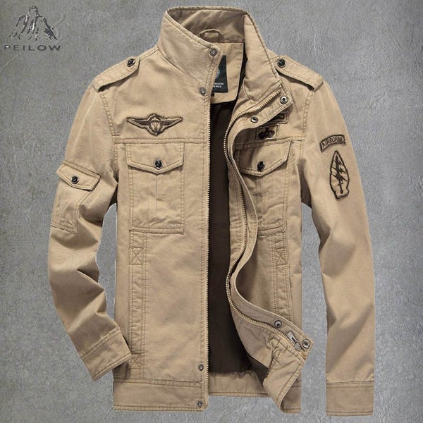 Spring Autumn Men's LightWeight Streetwear Cotton Military Jacket Carousel 2