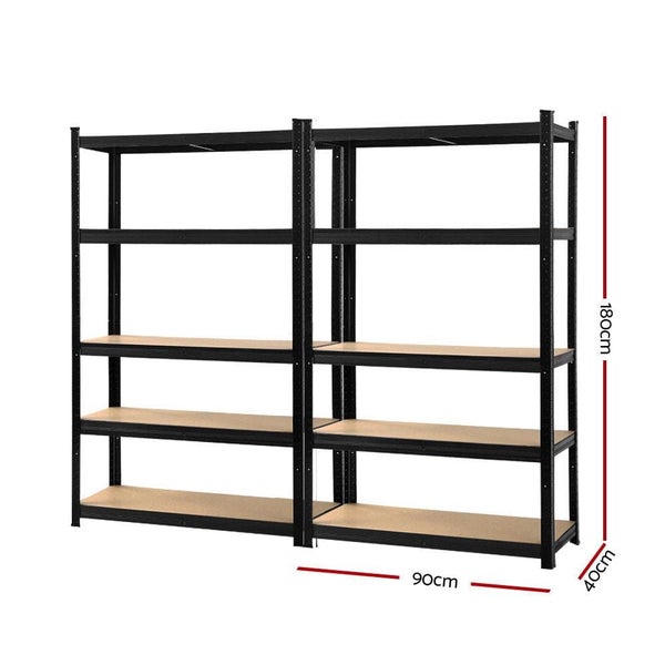 Giantz 2x1.8m Warehouse Shelving Garage Storage Racking Steel Metal Shelves Carousel 2
