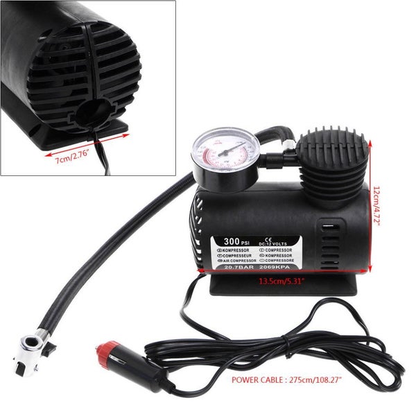 300PSI 12V Electric Air Pump Air Compressor Carousel 11