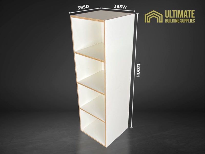 DEAL! Plywood Free-standing open shelf 1200H x 395 x 395mm Carousel 1