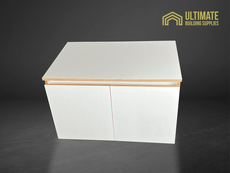 Plywood vanity unit and top and top W750 mm x D500 x H450, recessed handle Carousel 2