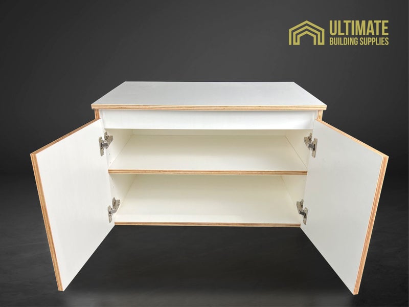 Plywood vanity unit and top and top W750 mm x D500 x H450, recessed handle Carousel 3