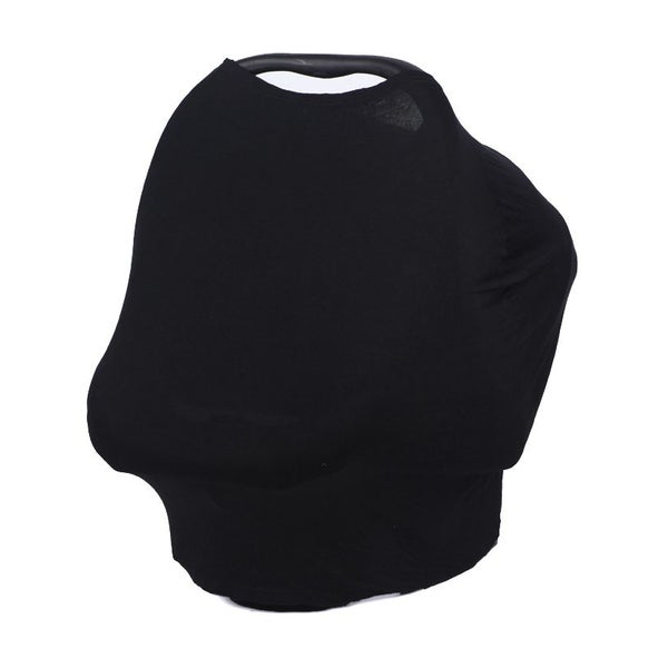 Breastfeeding Cover Cotton Nursing Maternity - Plain Black Carousel 1