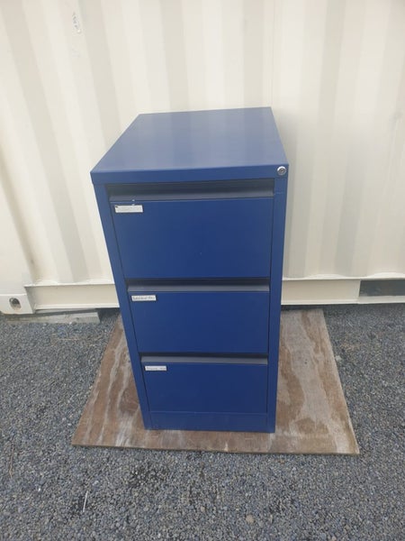 PRECISON 3 DRAW FILING CABINET IN BLUE Carousel 1