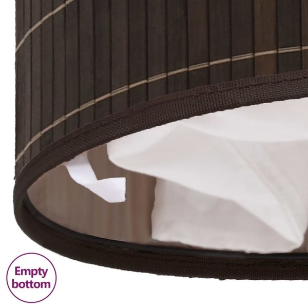 Bamboo Laundry Bin Oval Dark Brown Xaxixn Carousel 2