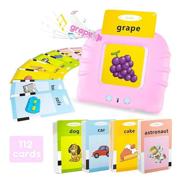 Talking Learning Flash Cards Pre-School Toys 112 & 224 for Kids,( Pink ) Carousel 1