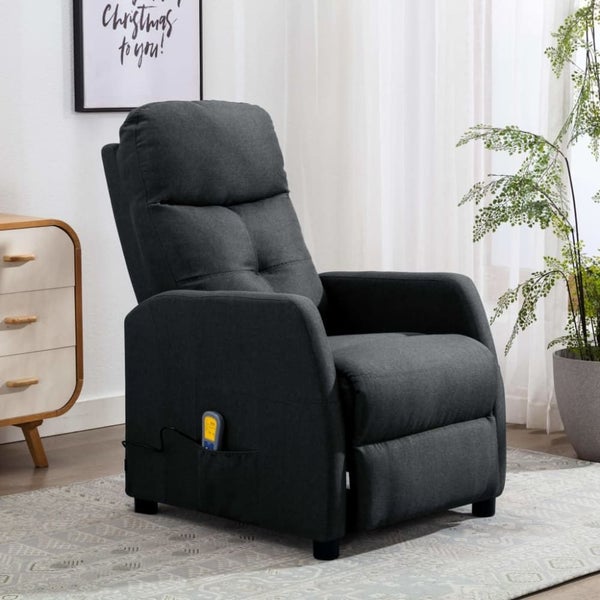 Massage Recliner Dark Grey Fabric Xnknxi Carousel 1