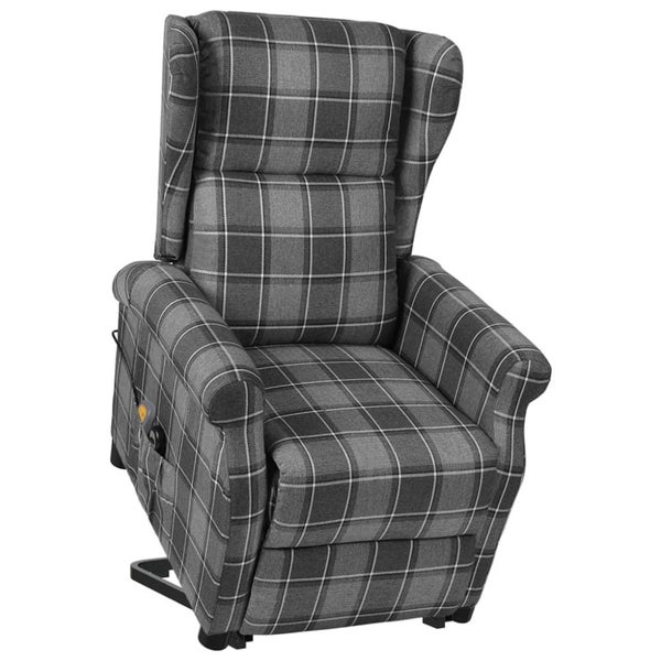 Massage Stand-up Reclining Chair Grey Fabric Txkaio Carousel 1