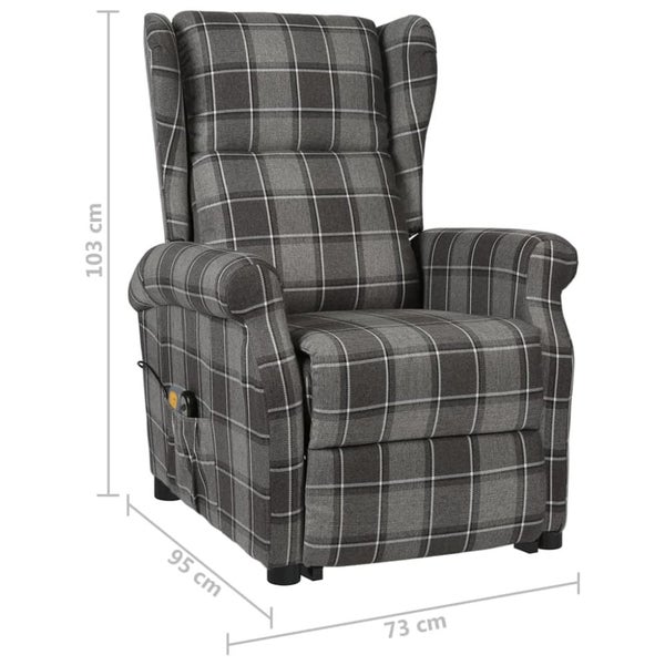 Massage Stand-up Reclining Chair Grey Fabric Txkaio Carousel 2