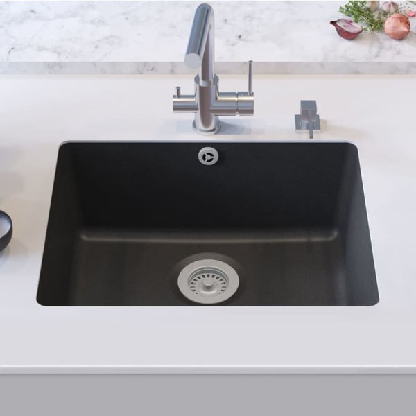 Granite Kitchen Sink Single Basin Black Oappxk Carousel 1