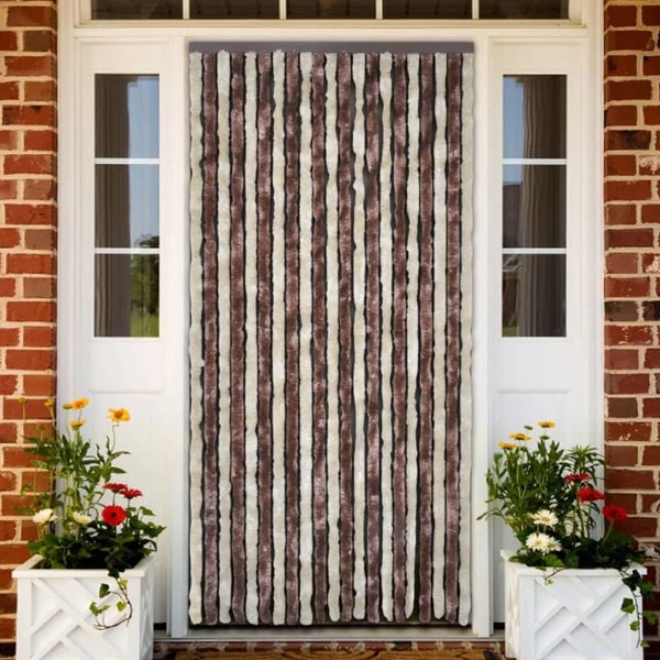 Insect Curtain Beige and Light Brown 100x220 Cm Chenille Xabpix Carousel 1