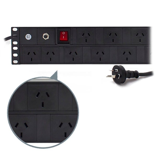 Serveredge 2Ru Basic 2M 12 Port Pdu 12 3 Pin Aus Gpo Output Carousel 1