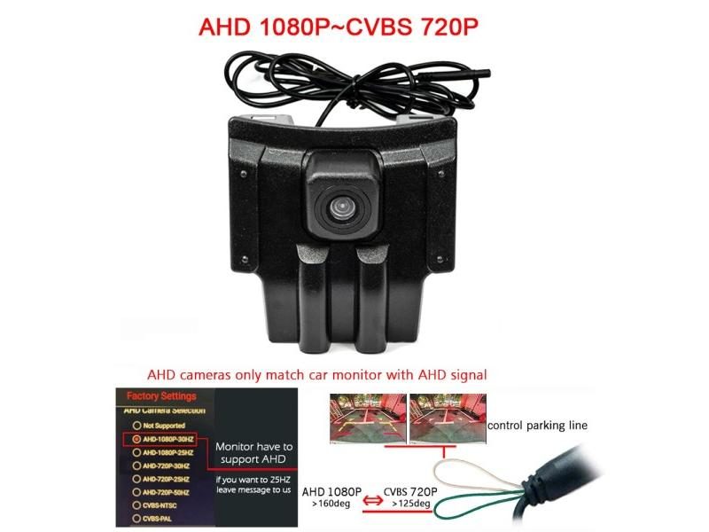 180deg Fisheye 1920*1080P AHD Car Front View Camera For Toyota LAND CRUISER Carousel 2