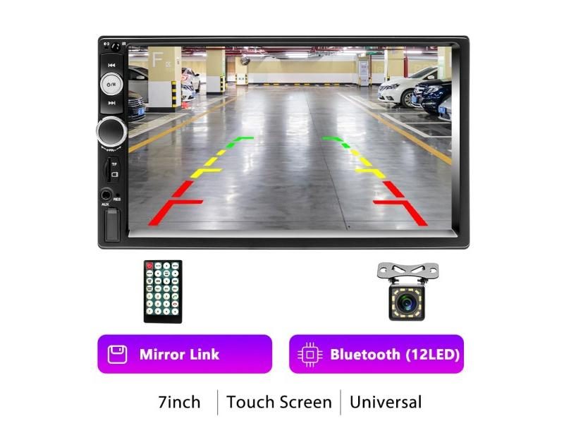 Podofo 2din 7" HD Autoradio Multimedia Player With Touch Screen MP5 Features Carousel 1