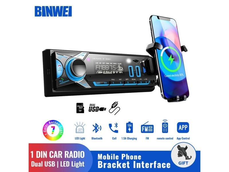 BINWEI Car Radio MP3 Player Fm Radio Car Bluetooth Car Stereo Audio Receiver 1 Carousel 1