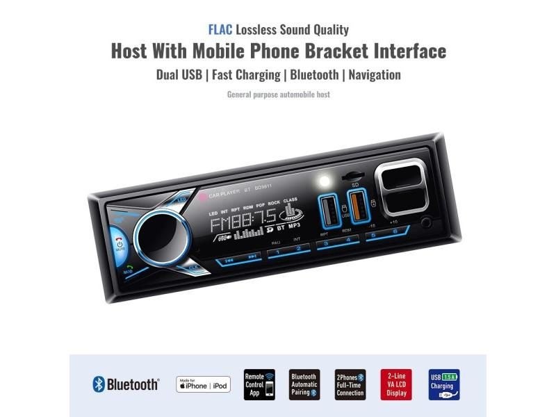BINWEI Car Radio MP3 Player Fm Radio Car Bluetooth Car Stereo Audio Receiver 1 Carousel 2