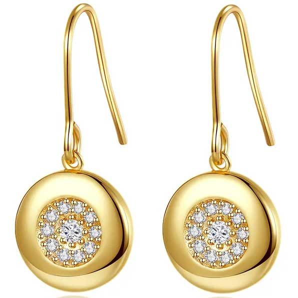 18K Gold Dangle Earrings "Lyla" Carousel 1