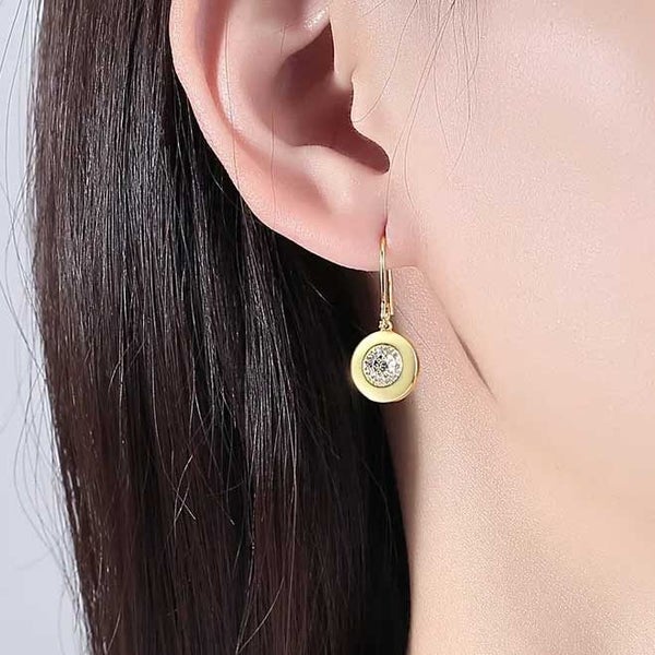 18K Gold Dangle Earrings "Lyla" Carousel 2