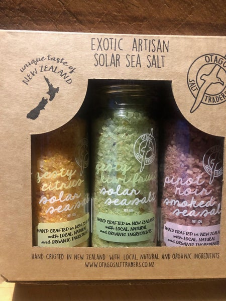 Gift Pack, Zest Citrus, Pinot Smoked and Kiwi Fruit Solar Sea Salt Carousel 1