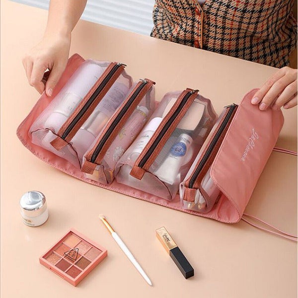4 In 1 Travel Cosmetic Makeup Bag Toiletry Hanging Organizer NEW Carousel 1