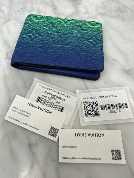 Louis Vuitton PF Slender Taurillon Illusion Blue/Green for Men