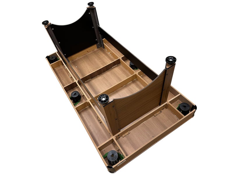 7ft Pool Table with Balls & Cues - Indoor Eight Ball Table - Wood / Green Carousel 10