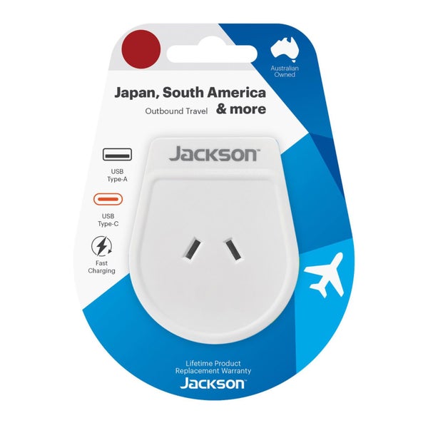 Travel Adaptor USB USB-C Charging Ports NZ/AUS Plugs USA Japan South America Carousel 1