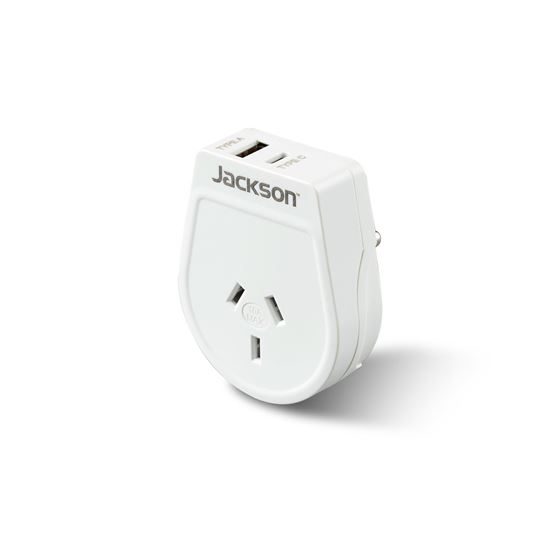 Travel Adaptor USB USB-C Charging Ports NZ/AUS Plugs Sri Lanka & Parts of India Carousel 1