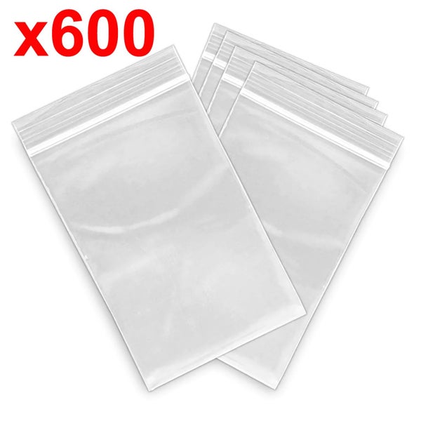 600pcs Resealable Self Seal Clear Plastic Zip Lock Bags Small 60x90mm Bulk Carousel 5