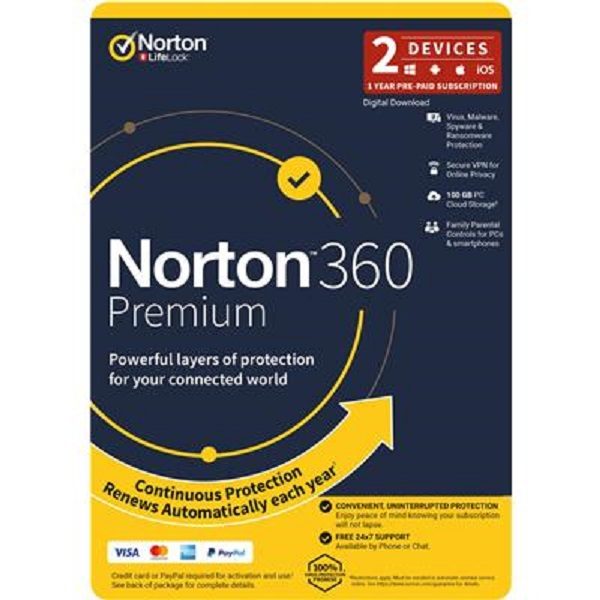 Norton 360 Premium 100GB 2 Device 12 Month Subscription Carousel 1