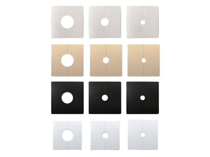 Self Adhesive Wall Split Flange Escutcheon Cover Plate For Square Faucet Air Carousel 2