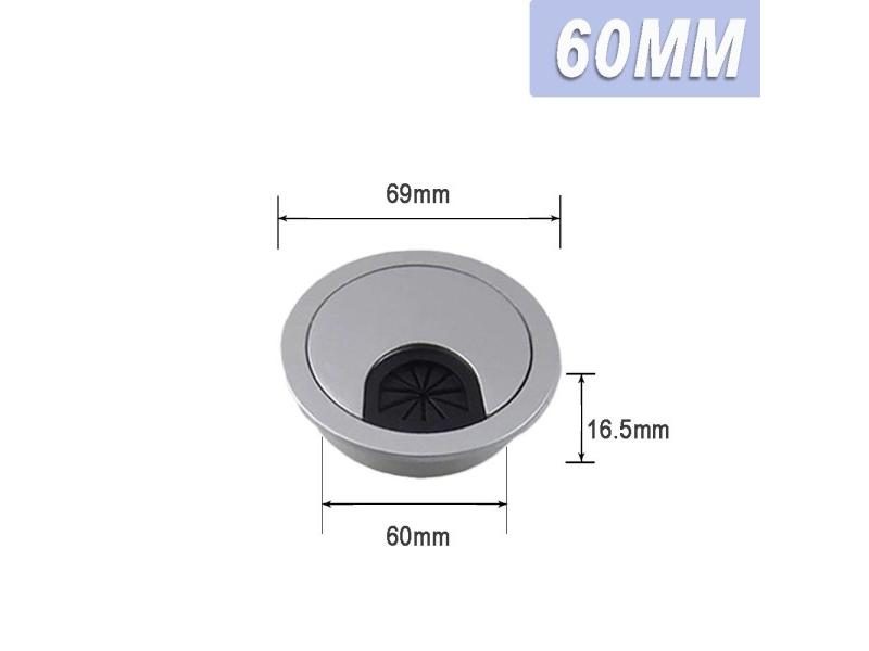 50mm 60mm 80mm PC Computer Desk With Plastic Grommet Cable Hole Cover Carousel 1