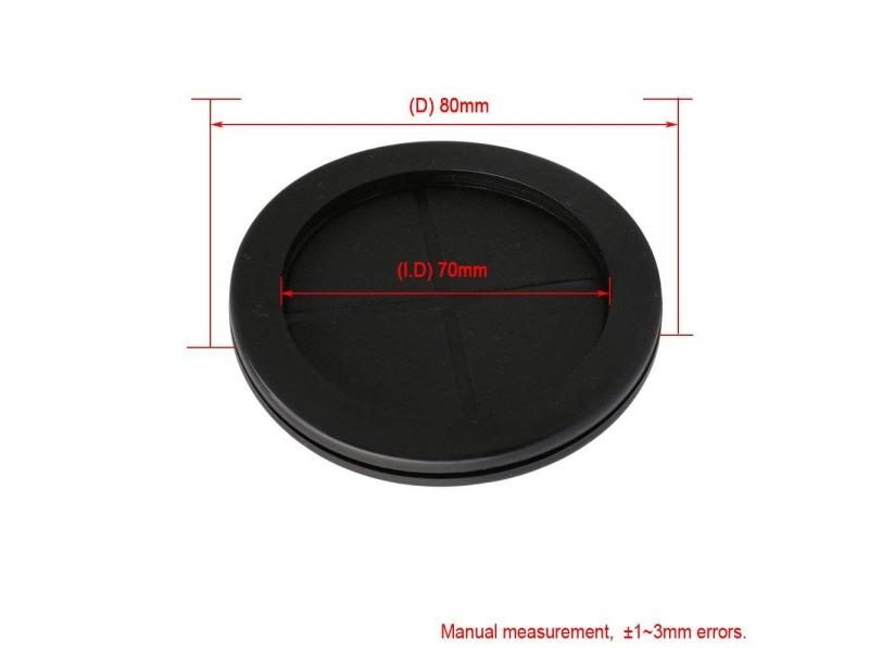 4Pcs 80mm Black Round Double Sided Closed Rubber Wiring Grommet Protector Ring Carousel 2
