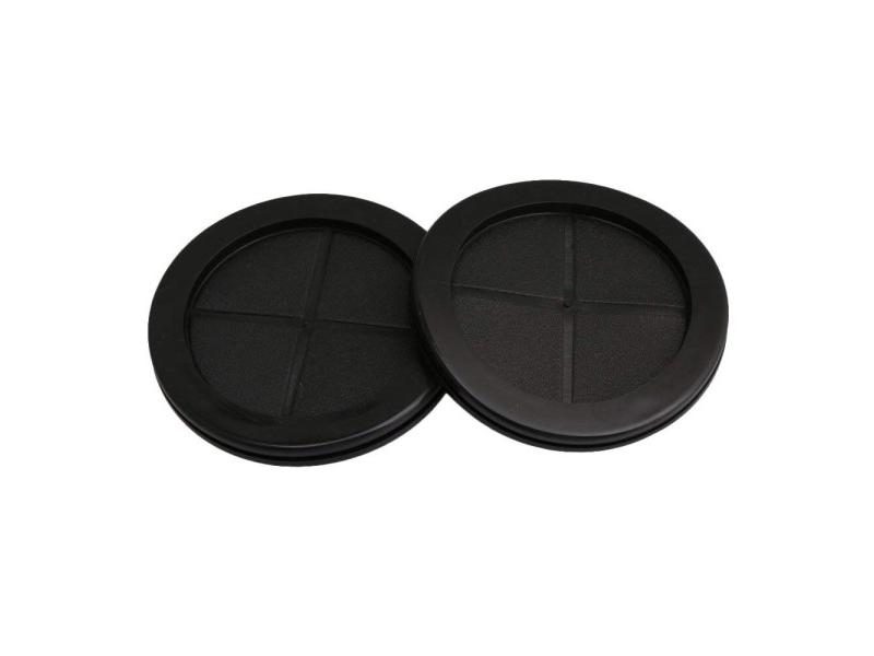 4Pcs 80mm Black Round Double Sided Closed Rubber Wiring Grommet Protector Ring Carousel 1