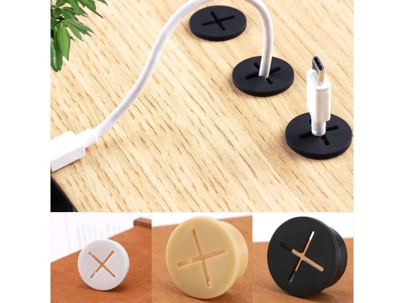 Office Cable Pass Computer Holes Plugs Pass Cover Desk Pc Cabinet Wire Conduit Carousel 2