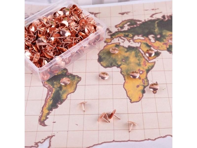 400pcs Metal Drawing Pins Pushpin For Cork Board Photo Wall Map Markers 24BB Carousel 2
