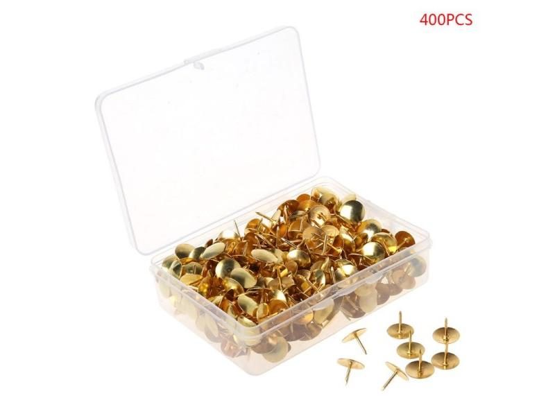 400pcs Metal Drawing Pins Pushpin For Cork Board Photo Wall Map Markers 24BB Carousel 1