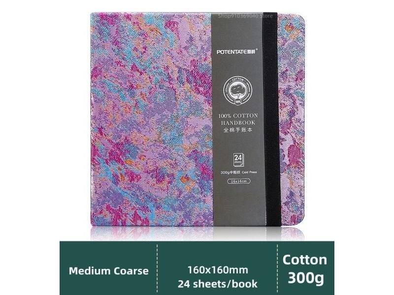 100 Cotton 300g Square Watercolor Book For Sketching Carousel 1