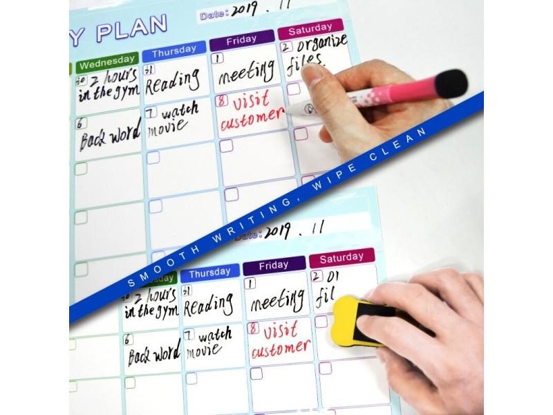 A3 Monthly Planner Magnetic Whiteboard Calendar 30*42cm For School/Home Carousel 1
