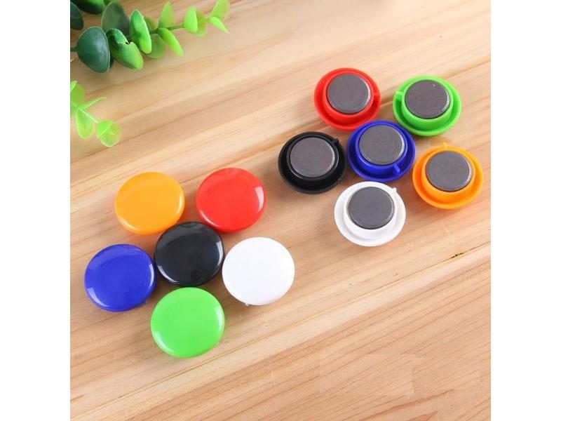 6Pcs Big Magnetic Button 6Colors Dia 30mm For School/Home/Office Carousel 2