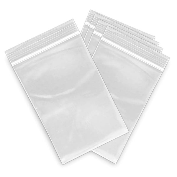 300pcs Medium Resealable Self Seal Clear Plastic Zip Lock Bags 80mmx120mm Bulk Carousel 1