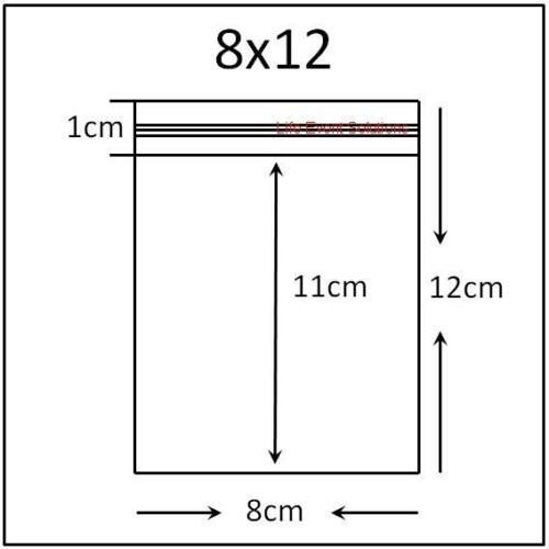 300pcs Medium Resealable Self Seal Clear Plastic Zip Lock Bags 80mmx120mm Bulk Carousel 2