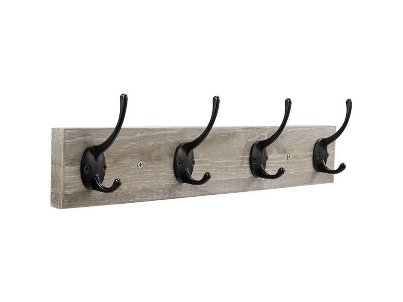 1pcs Wall-mounted Hook With 2 Screws Retro Simple Black Aluminum Alloy Hook Carousel 1