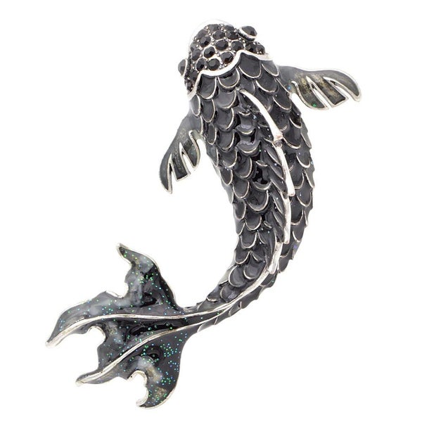Cute Critters Brooch - Koi - Pretty, Large, Fish Pin, Red, Green or Black Carousel 2