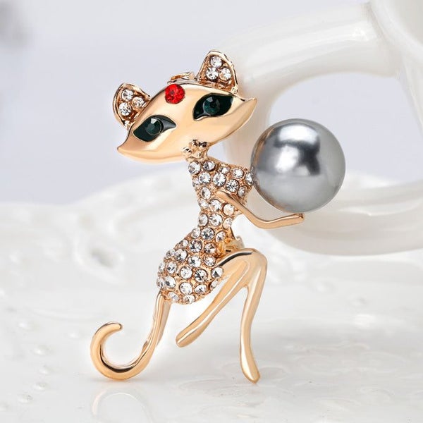 Purrfect Ten Brooch - A Cute Gift For The Cat Lover In Your Life! Carousel 1