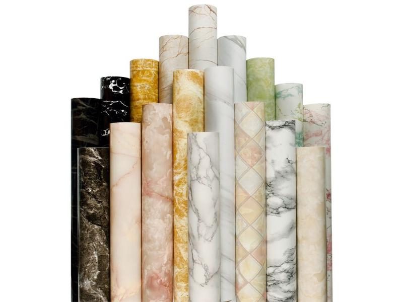 Marble Contact Paper PVC DIY Wall Stickers Home Kitchen Cabinet Countertop Carousel 1