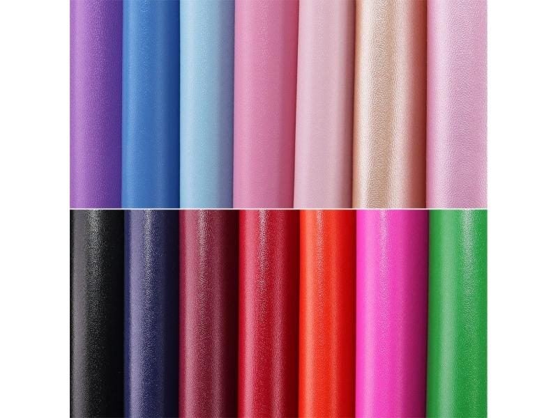 Soft Smooth Plain Faux Synthetic Leather Fabric For Bows Earring Handbags DIY Carousel 2