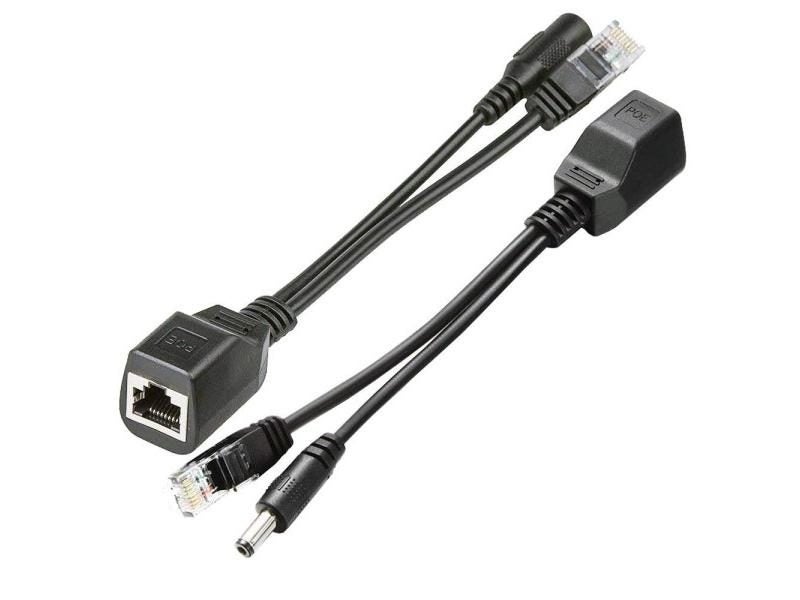 1 Pair POE Cable Passive Power Over Ethernet Adapter Cable POE Splitter RJ45 Carousel 1