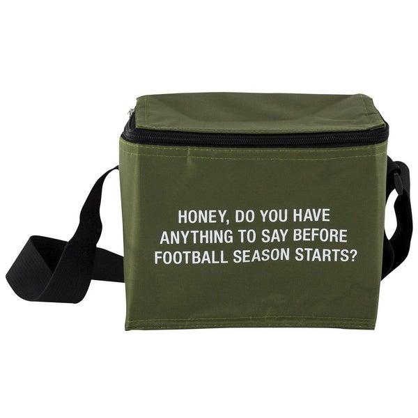 Say What - Cooler Bag: 'Football Season', Polyester, Green, Small, 6 Can Capa... Carousel 1