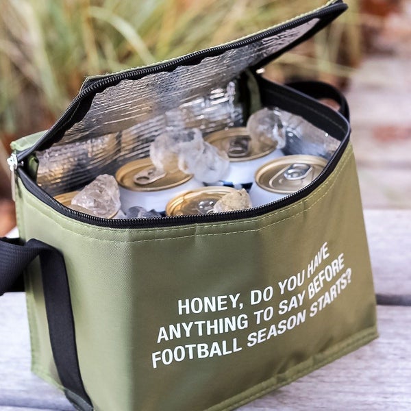 Say What - Cooler Bag: 'Football Season', Polyester, Green, Small, 6 Can Capa... Carousel 2